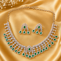 Emerald Green AD Necklace Set