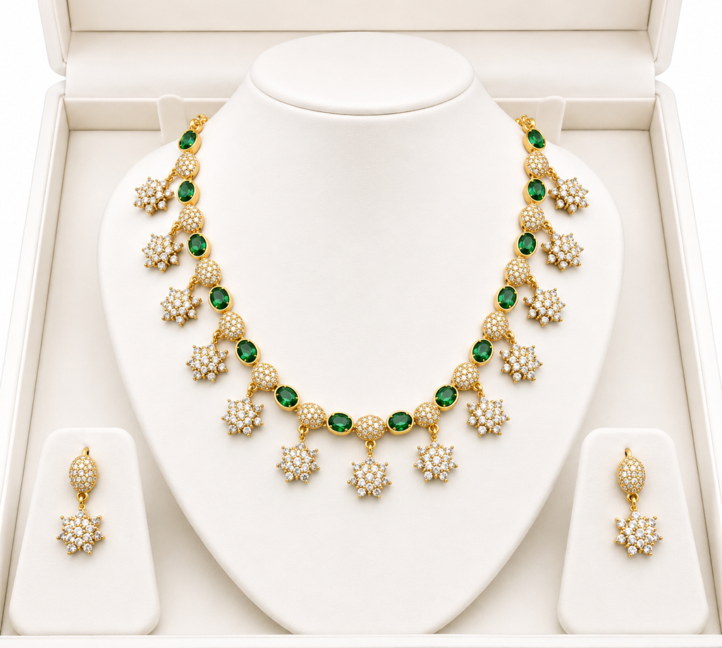 Crown AD Premium Designer Necklace