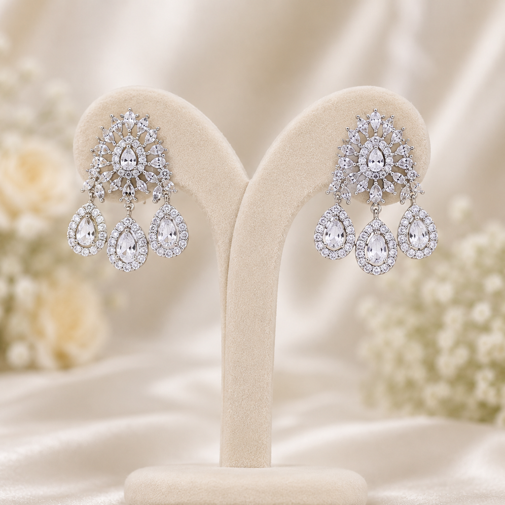 White AD Bridal Necklace Set