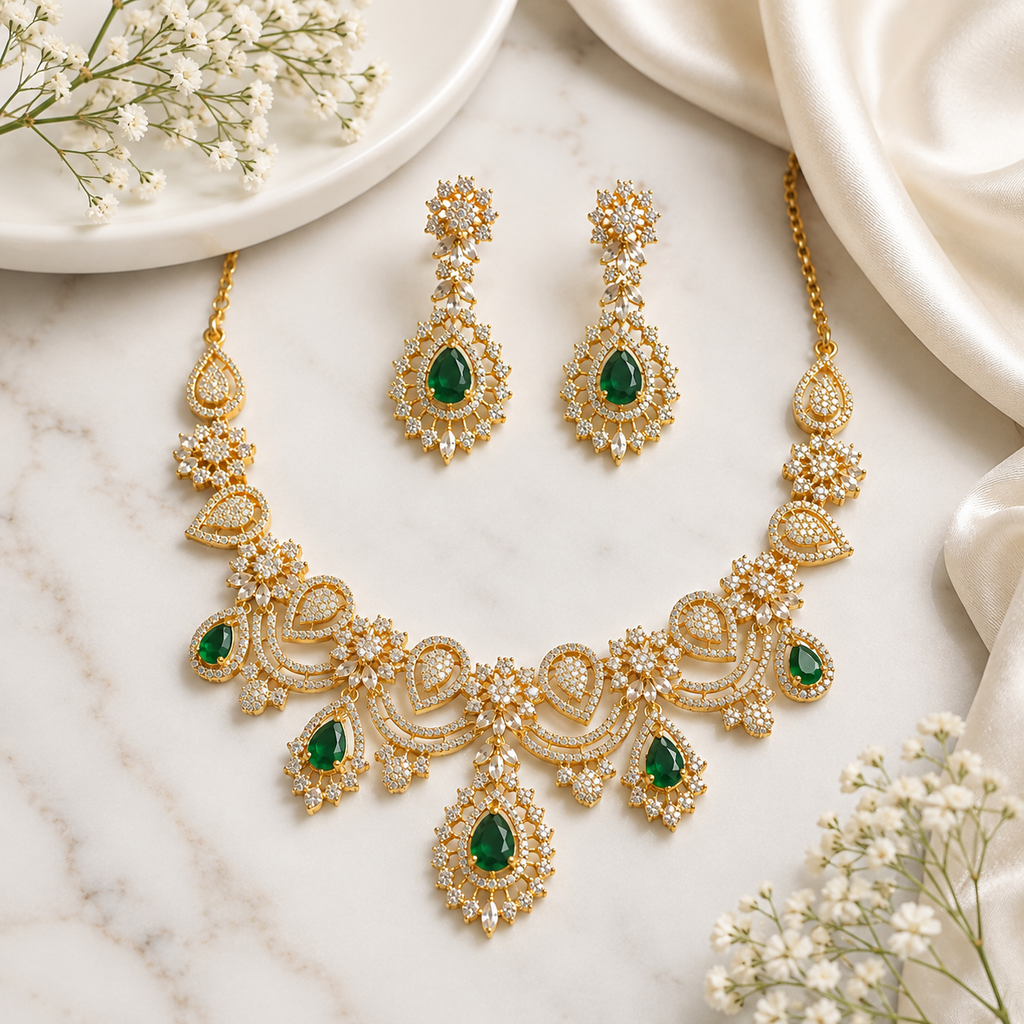 Emerald Bridal Set