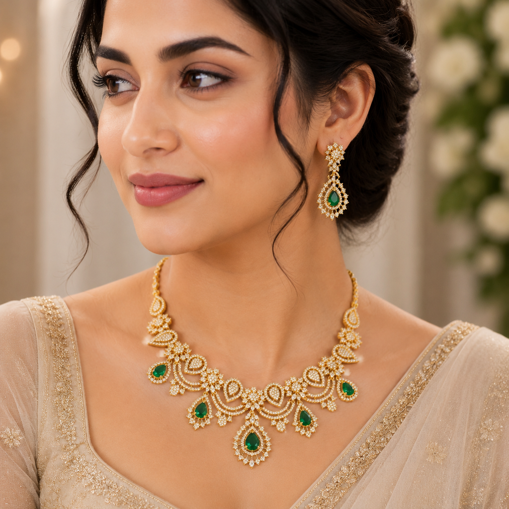 Emerald Bridal Set