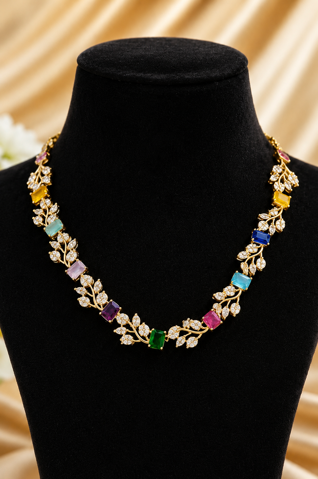CR Noor Royale AD Necklace Set 166