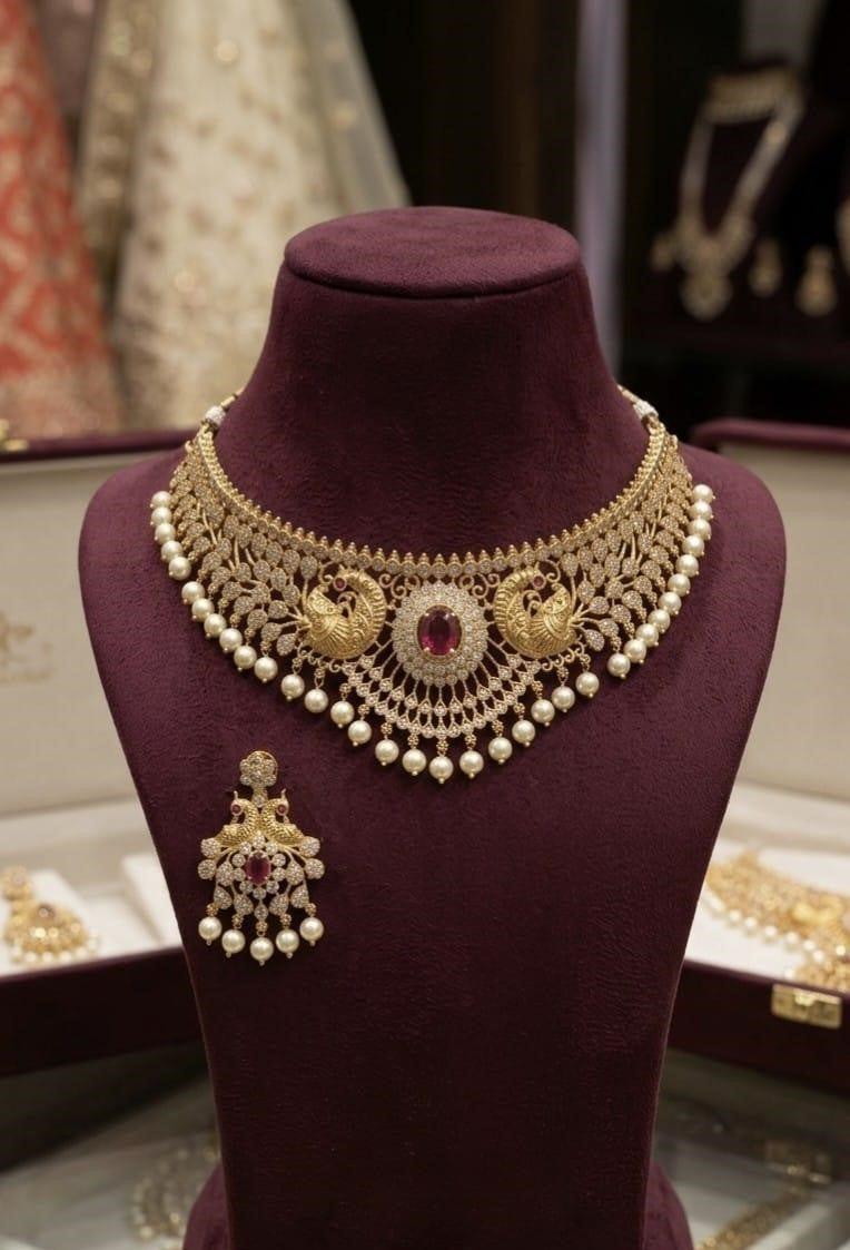 Swarna Peacock Shringar maroon