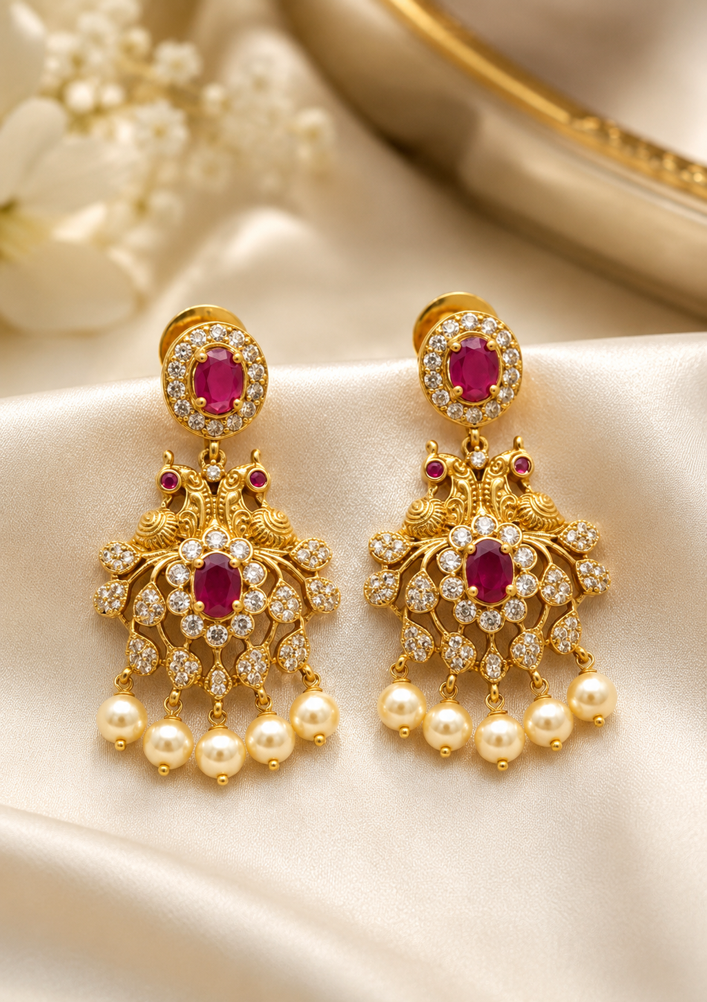 Swarna Peacock Shringar maroon