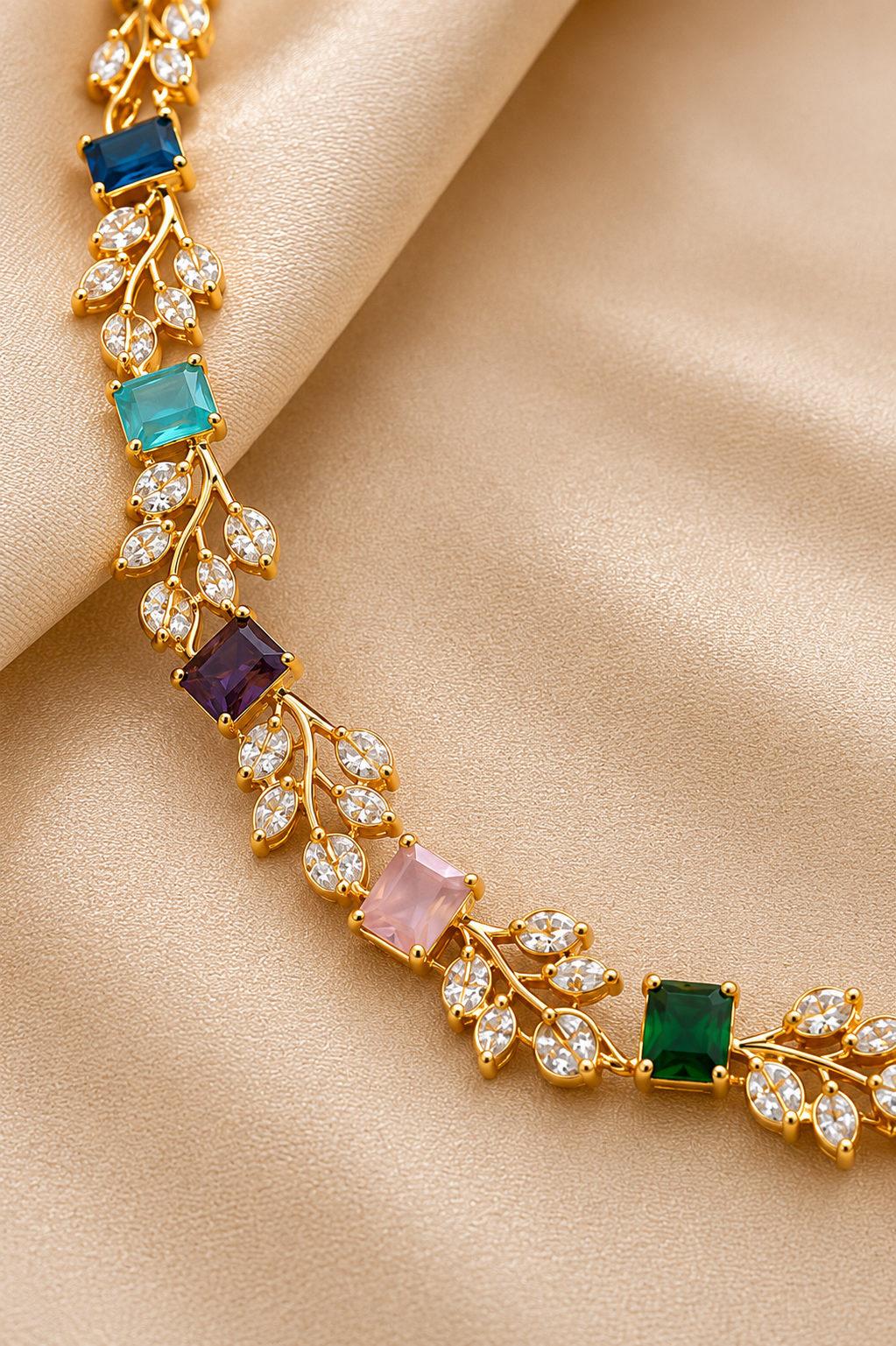CR Noor Royale AD Necklace Set 166
