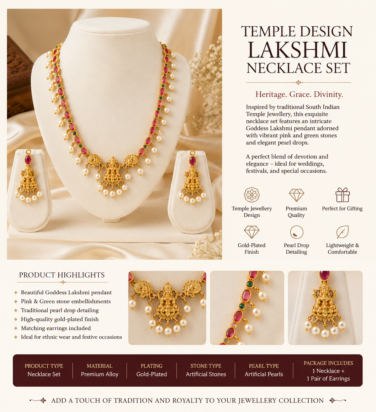 CR Crown AD Premium Designer Necklace A3