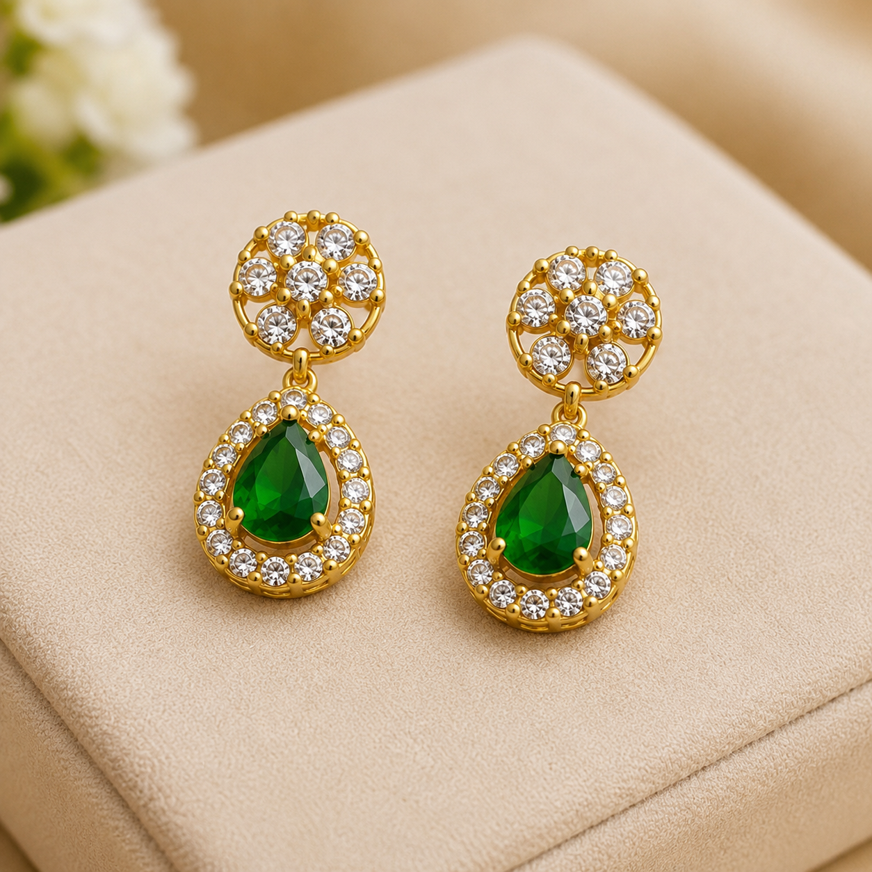 CR Noor Royale AD Necklace Set 163