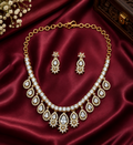 White AD Teardrop Necklace Set