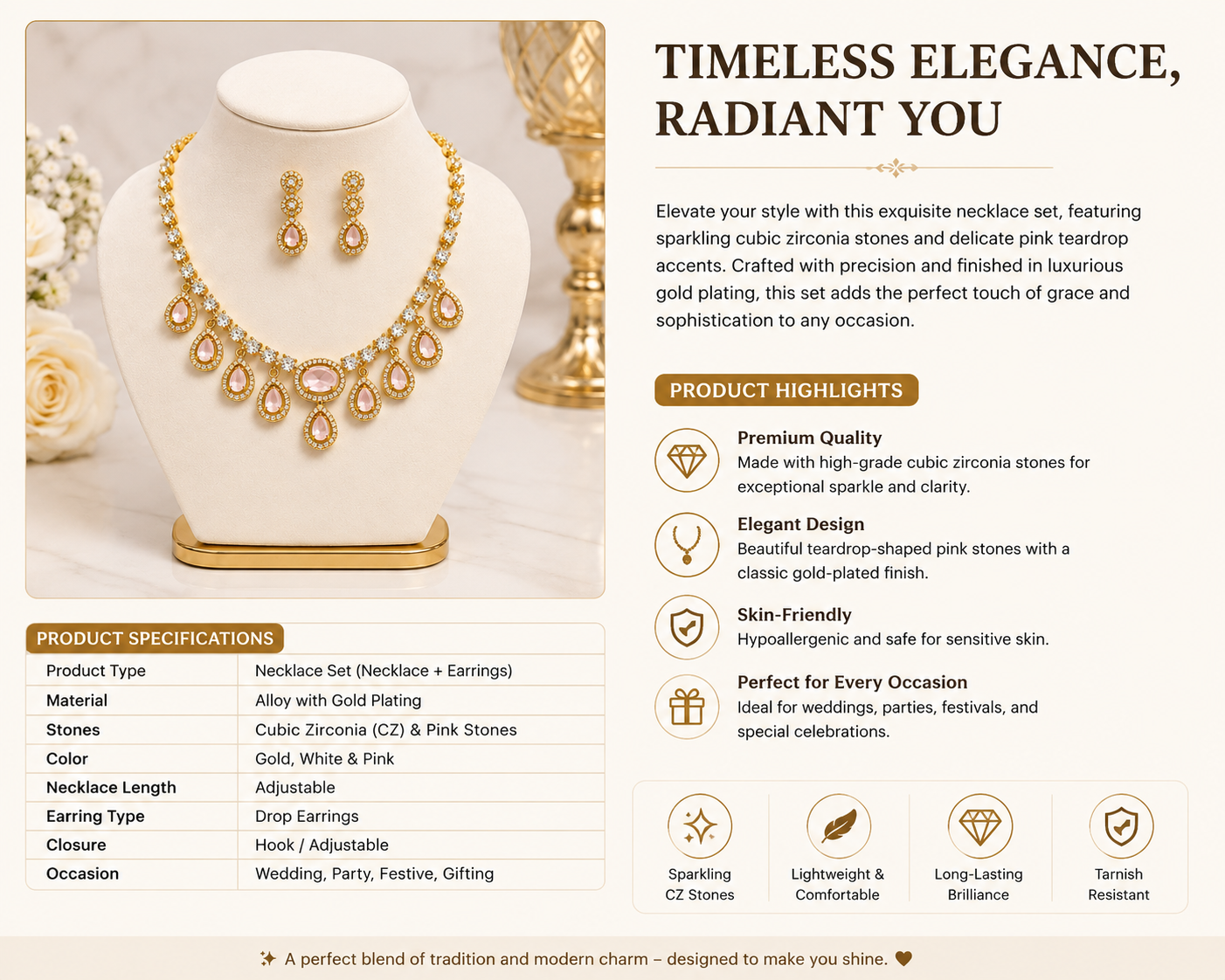 CR Crown AD Premium Designer Necklace A26