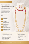 Rosi necklace set with long chain necklace and earrings