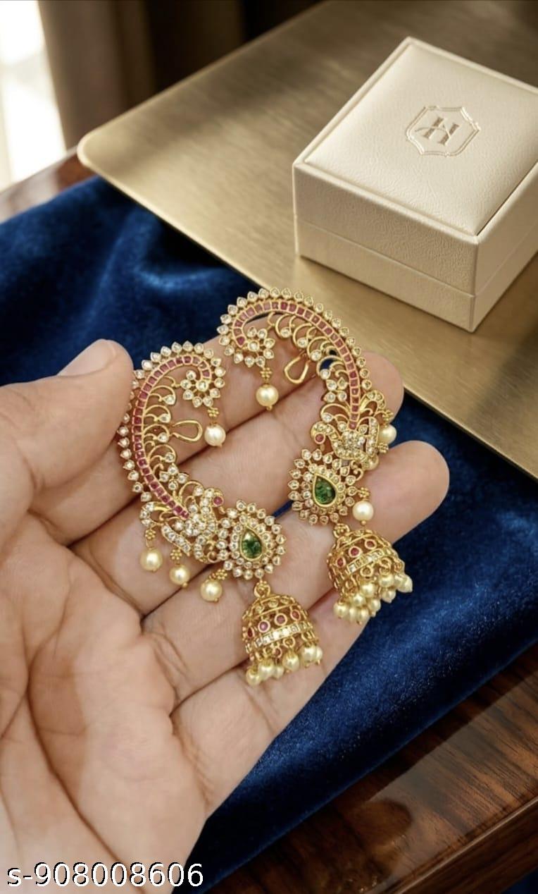 Emerald Jhumka Earrings